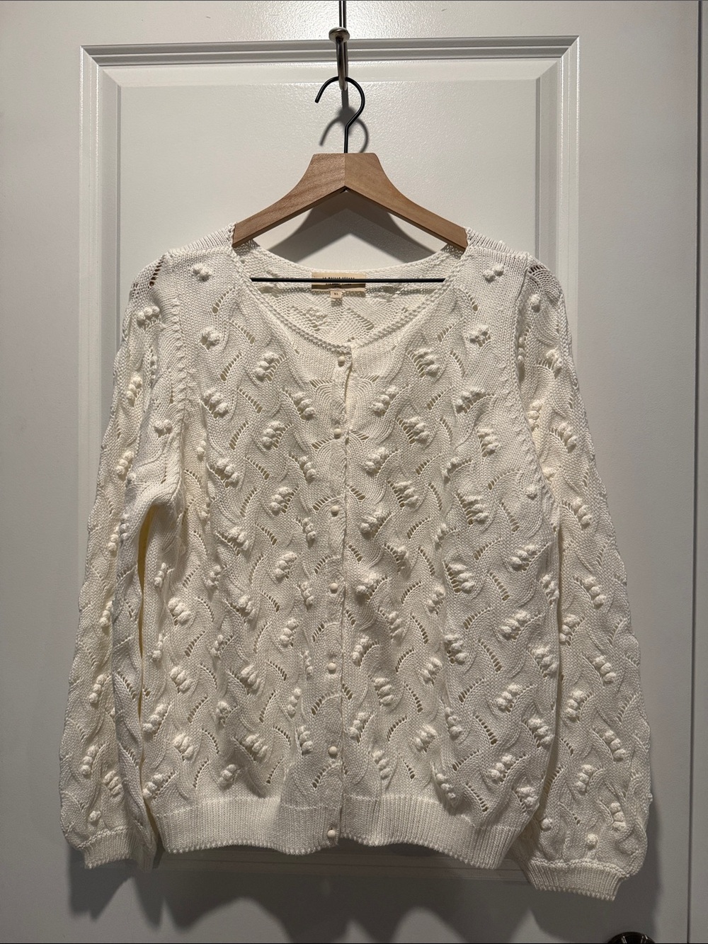 Sezane Beryl Cardigan Ecru - Size XL